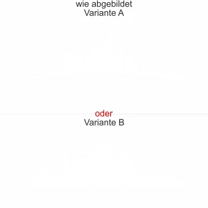 Wandtattoo mit Skyline von Frankfurt - Ansicht Ausrichtung mit Farbauswahl und Variante