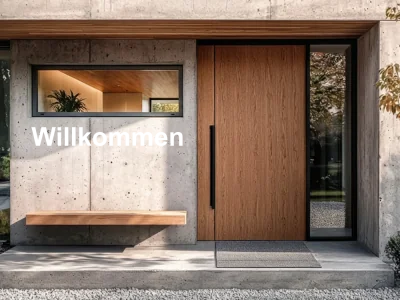 Wandtattoo für außen Willkommen 1