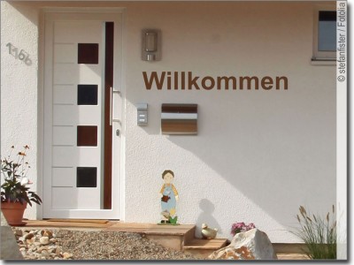 Aufkleber für auÃen hausnummer mit wunschname