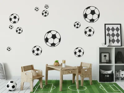 Wandtattoo Set mit Fußbällen