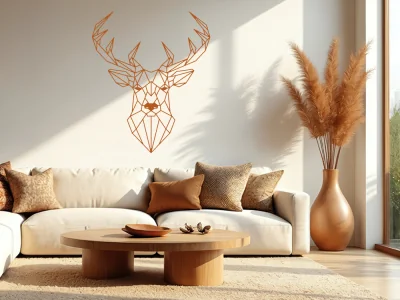 Wandtattoo mit geometrischem Hirsch