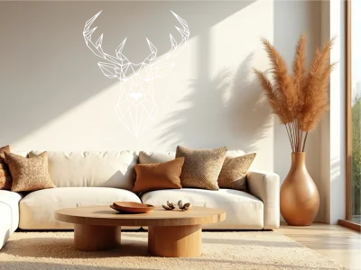 Wandtattoo Geometrischer Hirsch