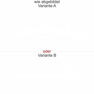 Wandtattoo mit Skyline von Hamburg - Ansicht Ausrichtung mit Farbauswahl und Variante