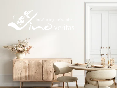 Wandtattoo In vino veritas