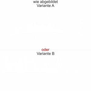 Wandtattoo mit Skyline von Köln - Ansicht Ausrichtung mit Farbauswahl und Variante