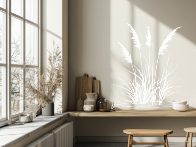 Wandtattoo Leichtes Ufergras - Ansicht Farbauswahl