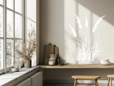 Wandtattoo Leichtes Ufergras - Ansicht Farbauswahl