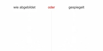 Wandtattoo mit Leuchtturm - Ansicht Ausrichtung und Farbauswahl