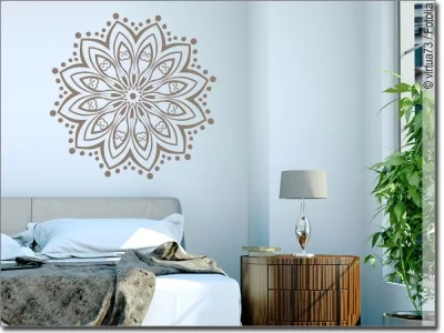 Wandtattoo mit Mandala Motiv für das Schlafzimmer