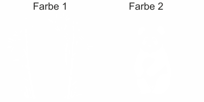 Wandtattoo Mehrfarbiger Bambus mit Pandabär - Ansicht Farbauswahl