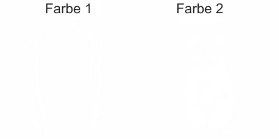 Wandtattoo Mehrfarbiger Bambus mit Pandabär - Ansicht Farbauswahl