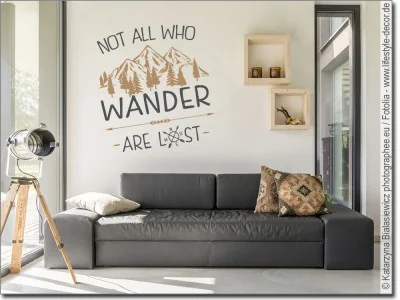 Wandtattoo Not all who wander are lost
