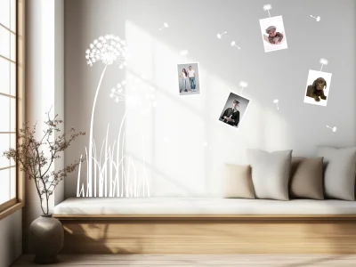 Wandtattoo Pusteblume mit Bilderrahmen