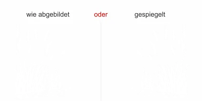 Wandtattoo Schilfgras am Seeufer - Ansicht Ausrichtung mit Farbauswahl