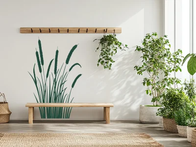 Wandtattoo Schilfgras mit Kolben