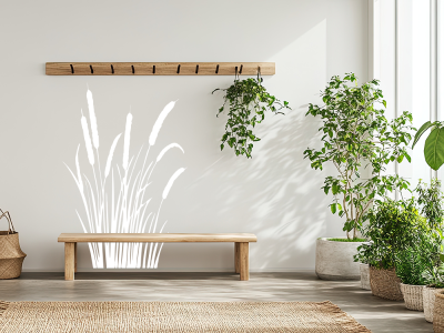 Wandtattoo Schilfgras mit Kolben - Ansicht Farbauswahl