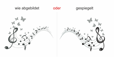 Wandtattoo Schmetterling Musik