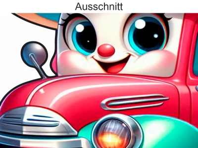 Wandtattoo Set Lustige Fahrzeuge - Ansicht Ausschnitt