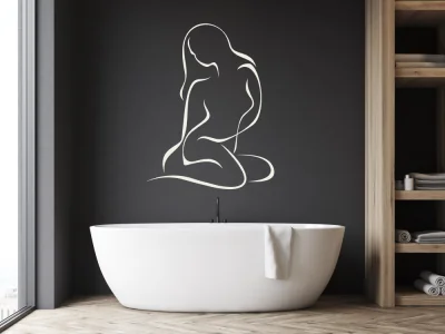 Wandtattoo mit sexy Girl