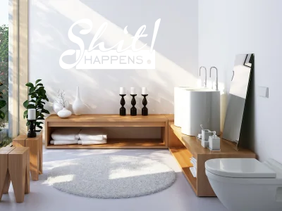 Wandtattoo Shit happens