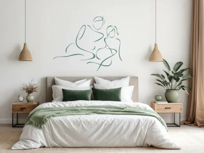 Wandtattoo mit der Silhouette eines Paares