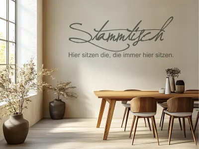 Wandtattoo Stammtisch im Esszimmer