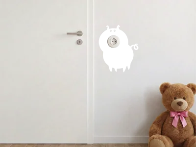 Wandtattoo Steckdose Motiv 3 Schwein