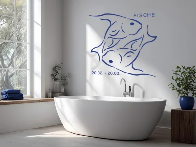 Wandtattoo mit Sternzeichen Fische