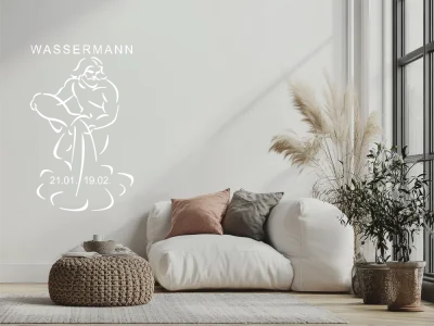Wandtattoo Sternzeichen Wassermann