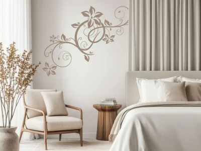 Wandtattoo mit wunderschönem stilvollem Ornament