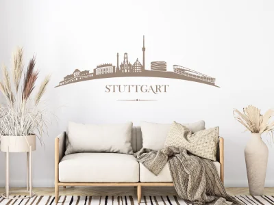 Wandtattoo mit Skyline von Stuttgart