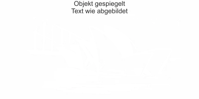 Wandtattoo mit Opernhaus von Sydney - Ansicht Ausrichtung und Farbauswahl