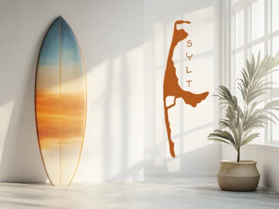 Wandtattoo mit den Umrissen von Sylt