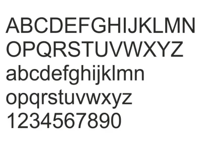 Wandtattoo für Tierarztpraxis mit Wunschtext - Ansicht Alphabet