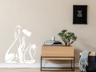 Wandtattoo Tierfamilie