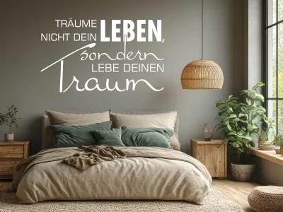 Wandtattoo Träume nicht dein Leben