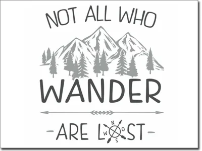 Wandtattoo Not all who wander