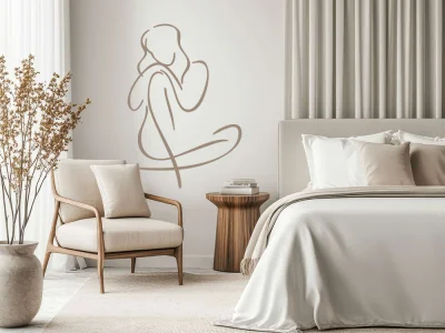 Wandtattoo mit verträumter Lady