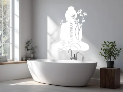 Wandtattoo Wellness Buddha