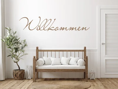 Wandsticker Willkommen