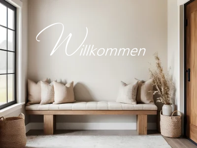 Wandtattoo Willkommen 08