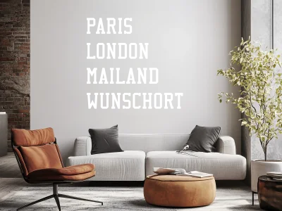Wandtattoo Wunschort