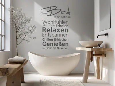 Wandtattoo Dieses Bad