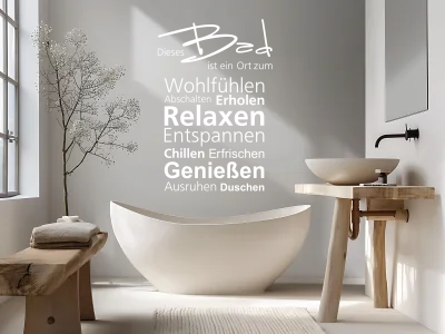 Wandworte Dieses Bad