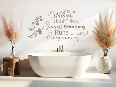 Wandtattoo Wellness Worte