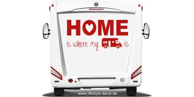 Home is where your camper van is - Spruch als Aufkleber für das Wohnmobil