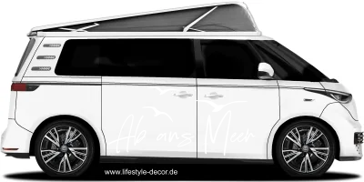 Wohnmobilaufkleber Ab ans Meer